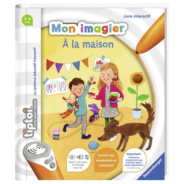 Ravensburger - Livre interactif tiptoi - Mon imagier à la maison - Jeux électroniques éducatifs sans écran en français - Enfants à partir de 3 ans - 00695