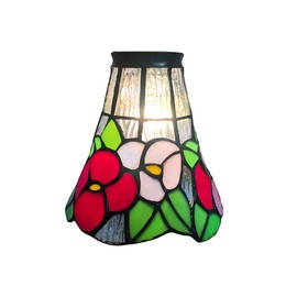 HUIMEIJU Tiffany style stained glass HMJ6030，Tiffany glass fan pendant lampshade replacement, stained glass lampshade, wall lamp, pendant lampshade replacement