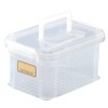 Fudogiken F-2574H Storage Box, Petinoi 50 (with Handle) Clear