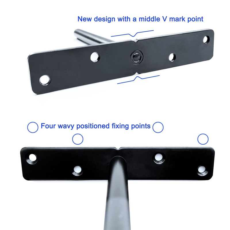 Premium Heavy Duty Floating Shelf Brackets - Solid Steel Wall