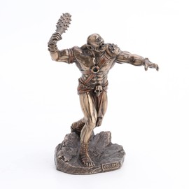 Veronese Design 8 3/8" Cyclops Wielding Spiked Club Resin Sculpture Bronze Finish