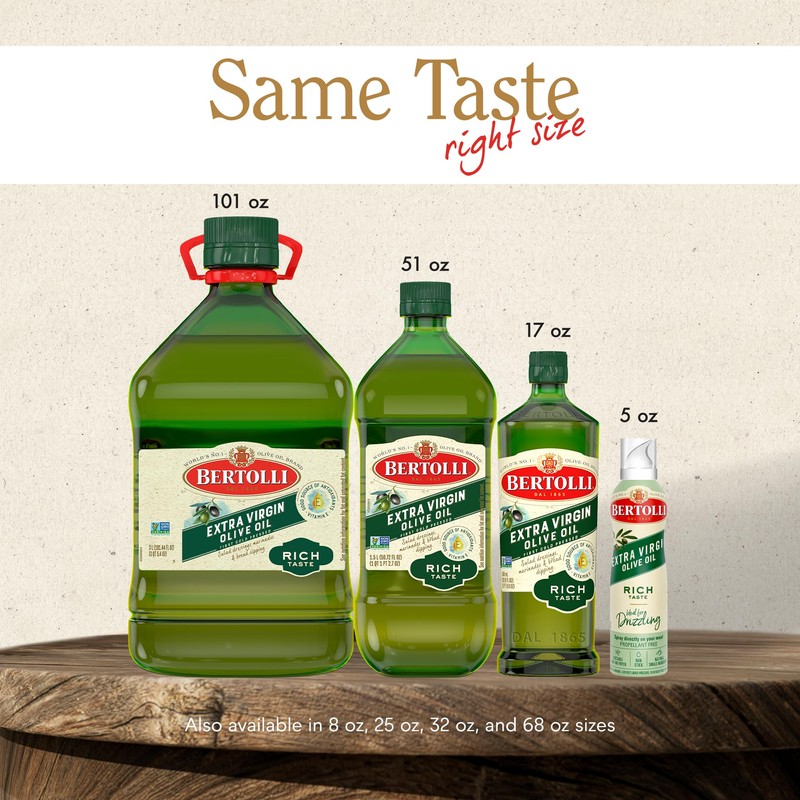 Bertolli Extra Virgin Olive Oil, Rich Taste, First Cold Pressed,