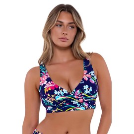 Sunsets Elsie Bralette - Bikini para mujer con aros, Island Getaway, 36-40E/G