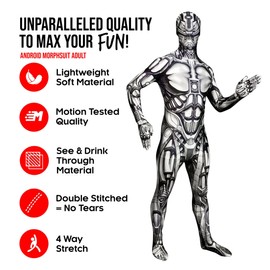 Morphsuits Men's Monster The Android Skinsuit, XX-Large