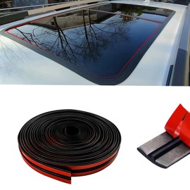 QZTYTY Windshield Rubber Seal, Car Weather Stripping, Cuttable T-Car Sunroof Cover Seal Rubber Trim, 23Ft Rubber Weather Stripping Windshield Window Seal Strip Moulding Trim for Cars Trucks (19mm/7M)