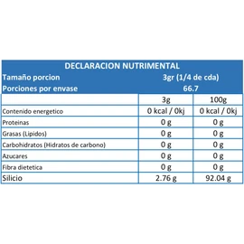 Wildmountain, Silicio Orgánico Suplemento Alimenticio Vegano Sin Azúcar 200gr