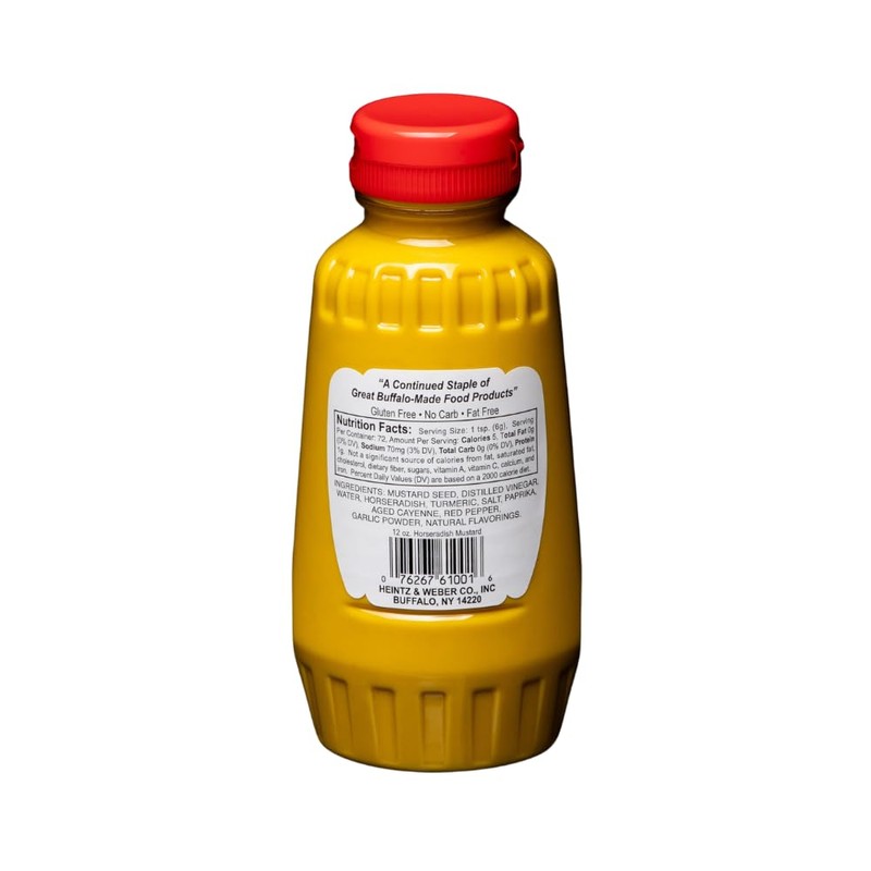 Buffalo's Own Weber's Brand Horseradish Mustard Squeeze Bottle 12oz.