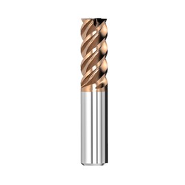 Cleqee Carbide End Mill, 18 mm Square Mill, AlTiN-Coated, 4 Blades CNC Spiral Carbide Drill, Blade Length 45 mm x Total Length 100 mm x Shaft Diameter 18 mm for Metal Wood