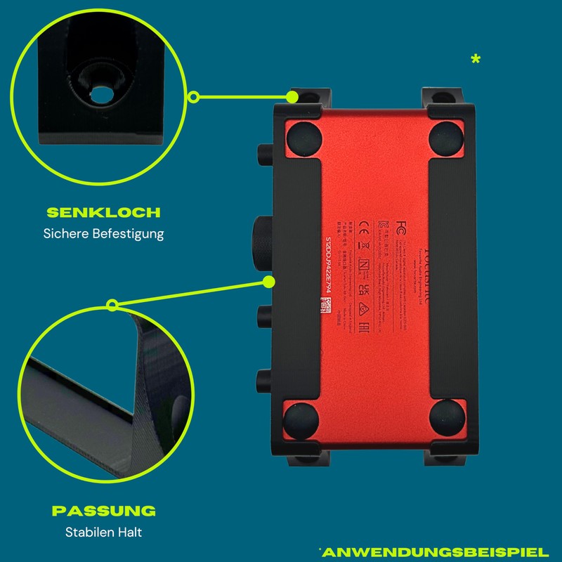 MECHONIX Mount for Focusrite Scarlett Solo 4th Gen / 4th