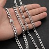 HSWYFCJY Silver Curb Link Chain Necklace 6MM/9MM Men Miami Cuban