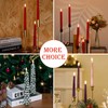 AFINETH Red Flameless Taper Candles with Rmote, 9.6" Real Wax