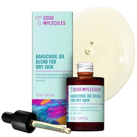 Good Molecules Bakuchiol Oil For Dry Skin 12ml / 0.40oz - Moisturizing, Firming, Anti-Aging, Antioxidant Facial Oil For Wrinkles, Fine Lines - Natural Skin Care with Rosehip and Chia Seed Oil