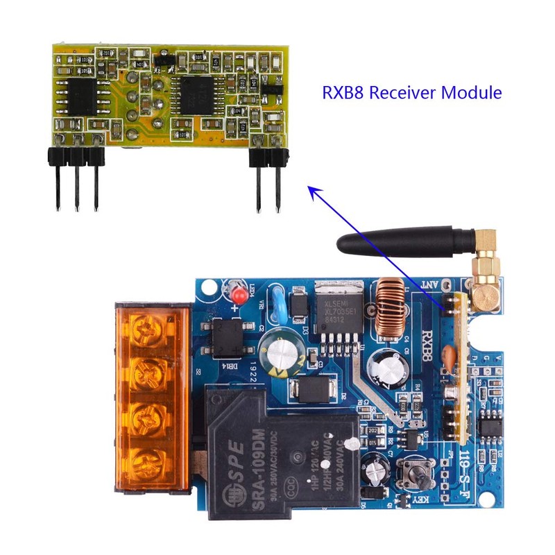 fushionsea DC12V - 48V Wireless Remote Switch 30A 433Mhz Long