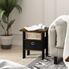 Furinno Andrey End Side Night Stand/Bedside Table with Bin Drawer,