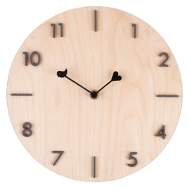 Rayher 69245576 Clock Hands Heart and Bird Black 50 mm / 65 mm + Cover Cap 1 Piece Natural Normal