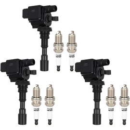 ECCPP 3 ignition coils with 6 iridium Spark Plugs,UF439,coils packs,for Hyundai Santa Fe 2003-2006,XG350 2003-2005 &,for kia Amanti 2004-2006,V6 3.5L‎C1435,UF-439,5C1428