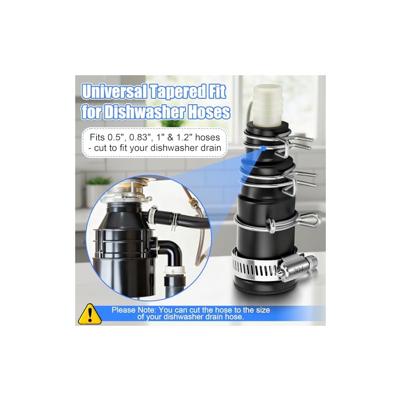 Dreyoo 1 Set Dishwasher Drain Hose Adapter Compatible with Insinkerator