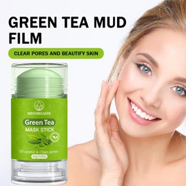 Green Tea Mask Stick for Face, Deep Cleansing Face Mask, Skin Care, Removes Blackheads, Cleansing Oil Control, All Skin Types of Men and Women (Green Tea Mask Stick-1 Pack)