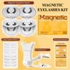 QUEWEL 4 Pairs Magnetic Eyelashes Natural Look, Reusable Magnetic Eyelashes