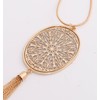 MOLOCH Long Necklaces For Woman Disk Circle Pendant Necklaces Tassel