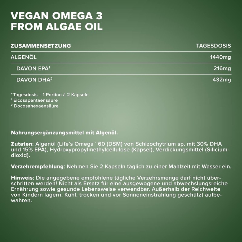 IronMaxx Vegan Omega 3-60 Capsules | 60 HPMC Capsules Made