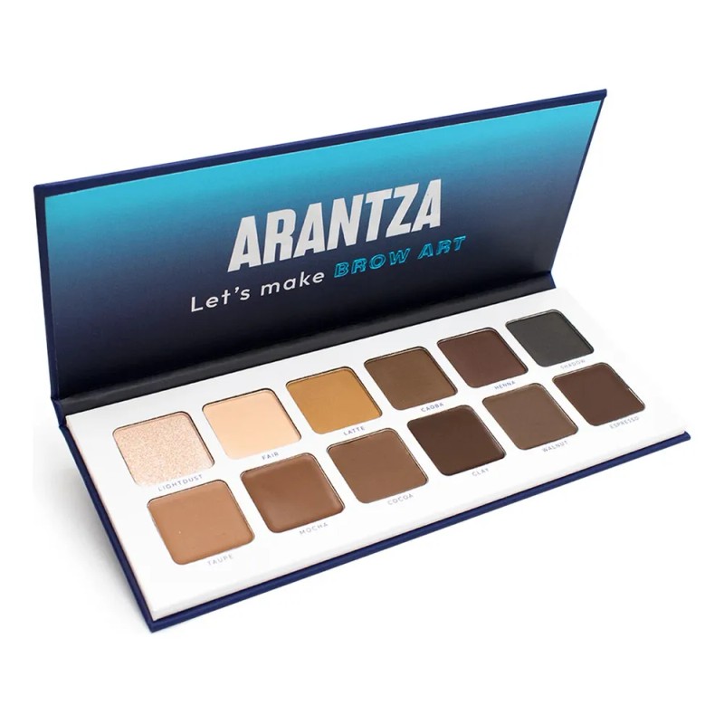 Paleta Cejas Arantza Cosmetics Let's Make BROW ART 10 Sombras