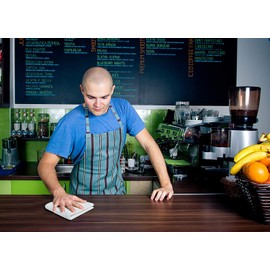 Cotton Terry Towels Cleaning Cloths, 100% Cotton Terry Cloth Bar Rags White Bar Towels, Multipurpose High Absorbent Terry Towels for Cleaning or Painters- White- 12"x12" (100 Pack, White)