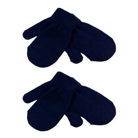 WESTEND CHOICE Baby Mittens 2 Pairs Girls Boys Winter Warm Kids Magic Mittens Toddler Gloves children’s mitten Gloves (Navy)
