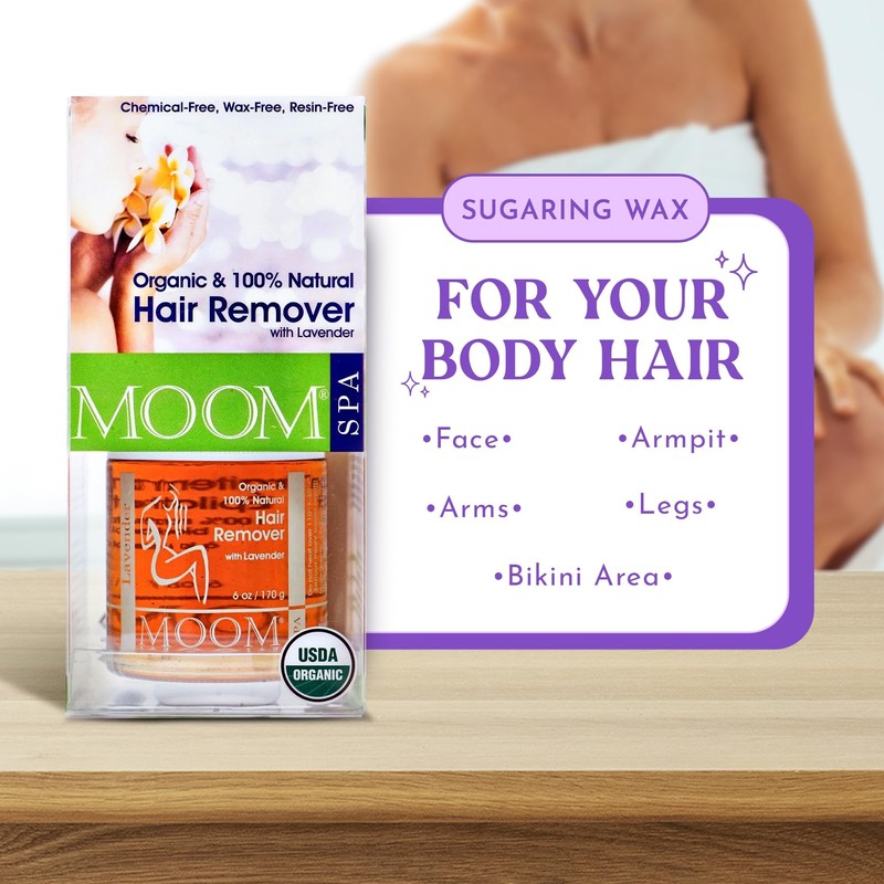 MOOM - Glaze Waxing Kit with Lavender, 6 oz Jar