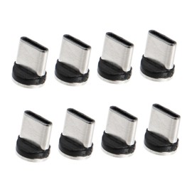 Outanaya 8Pcs Magnetic USB Type C Adapter Connector Rotating Phone Charging Tip for Quick Connection Compatible with USB C Devices Durable Dustproof Design