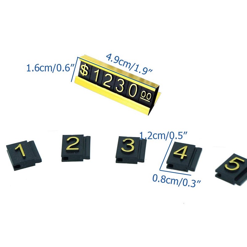SunnyZoo Price Tag Adjustable Counter Stand Label Metal Sale Price