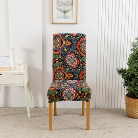 HZDHCLH Chair Covers for Dining Room Set of 4,Stretch Spandex Parsons Chair Slipcovers 4 Pack,Removable Washable Chair Protector for Kitchen,Diner,Party,Wedding