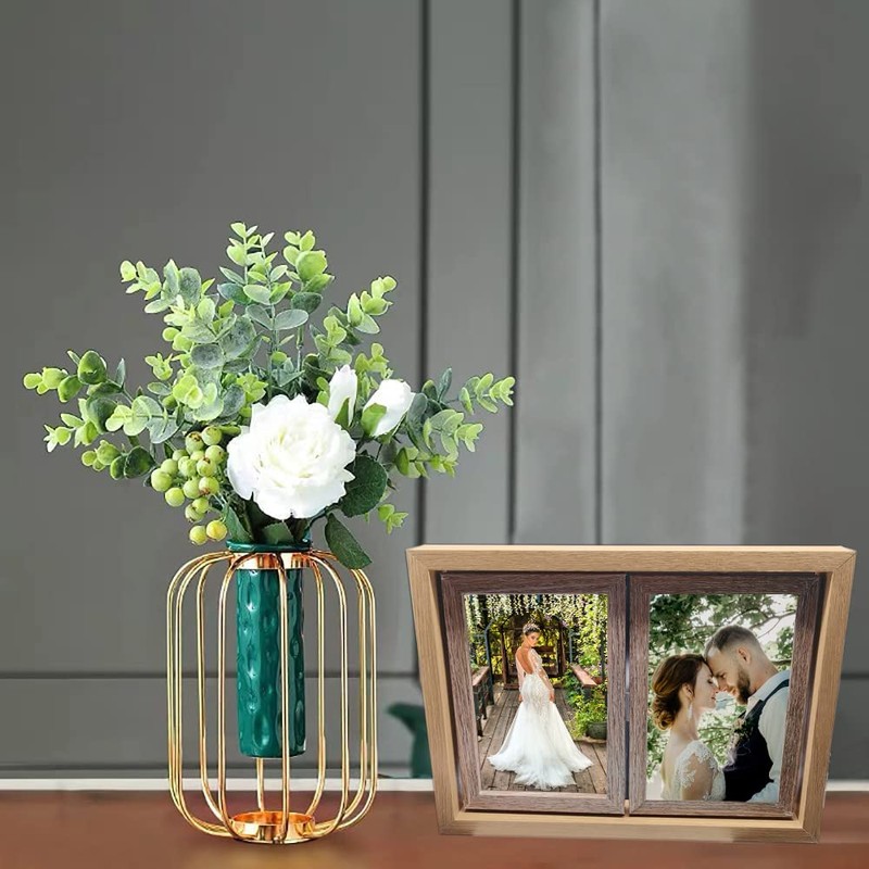 Double Sided Rotate Photo Frame,Wooden Photo Frame,Holds 4 Photos 6x4,Wedding