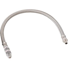 Vixen Horns Stainless Steel Air Compressor Braided Leader Hose 1/8" NPT Male to 1/4" NPT Male 20inch Chrome VXA7332