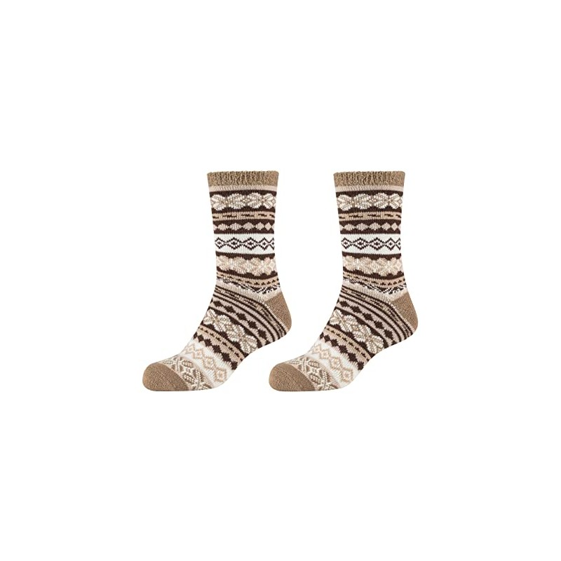 Camano 1102049000 Women's Cosy Double Layer Winter Socks 2 Pairs