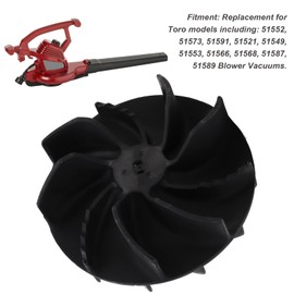 Electric Super Blower Vac Impeller Fan 108‑8966 Leaf Blower Vacuum Impeller Metal for 51552 51573 51591 51521 51549 51553 51566 51568 51587 51589