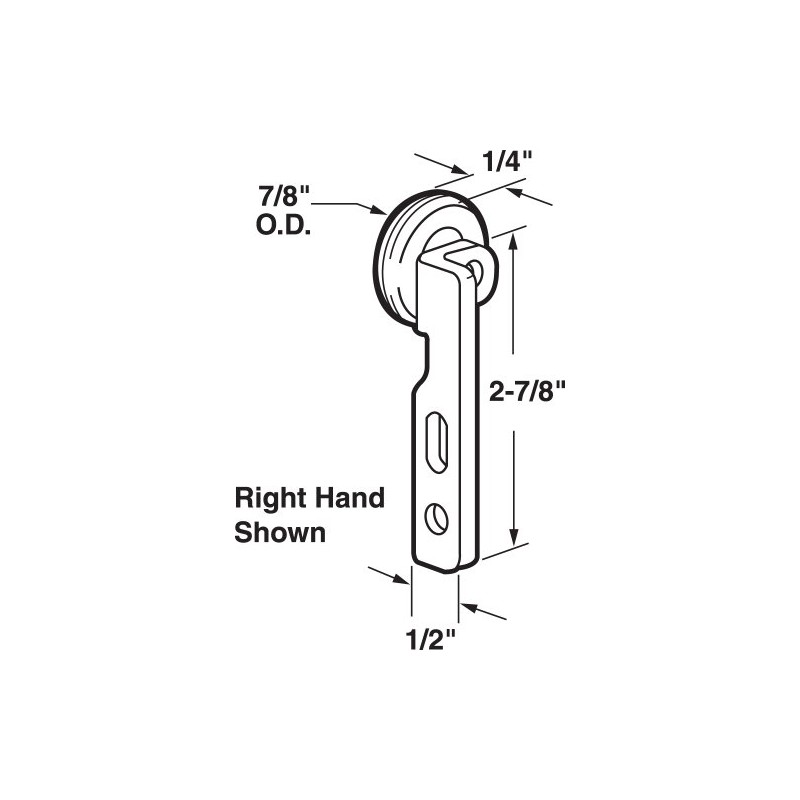 Prime-Line N 6519 7/8 In. Nylon Ball Bearing Wheel Closet