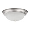 Aspen Creative 63024-09-1, 3-Light Flush Mount/Brushed Nickel Finish w/Alabaster Glass,
