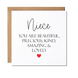 Maise & Rose Niece Birthday Card With Verse | Birthday Card For Niece With Heartfelt Words | Special Niece Birthday Card | P123