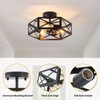 XSDeTu Semi Flush Mount Ceiling Light Fixture, Modern Farmhouse 3-Light