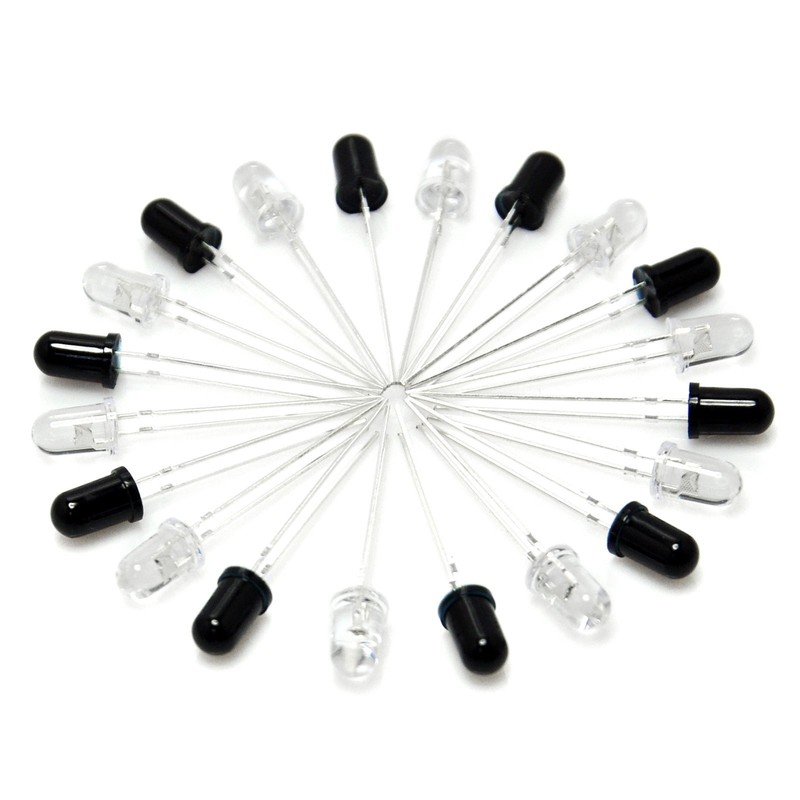 Gikfun 5mm 940nm LEDs Infrared Emitter and IR Receiver Diode