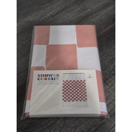 Ankyo Development Pink & White Checkered Shower Curtain 70"X72" NEW TARGET STOCK