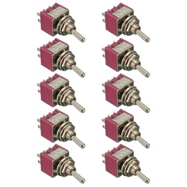 E Support 10 x On/Off/On Mini Miniature Toggle Switch Dash Dashboard DPDT 6Pin