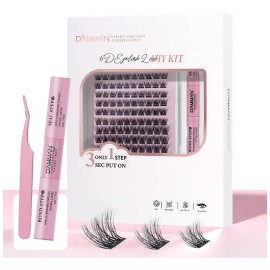 Kit De Extensiones De Pestañas 6d Diy Natural Mixtas 8-16mm