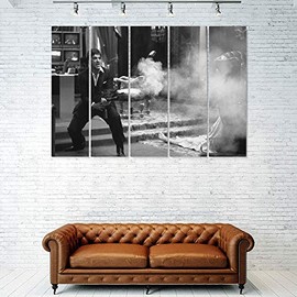 Scarface Alpacino Say Hello To My Friends Canvas Art Wall Art Home Decor - Various Sizes (5 Pieces Mega)