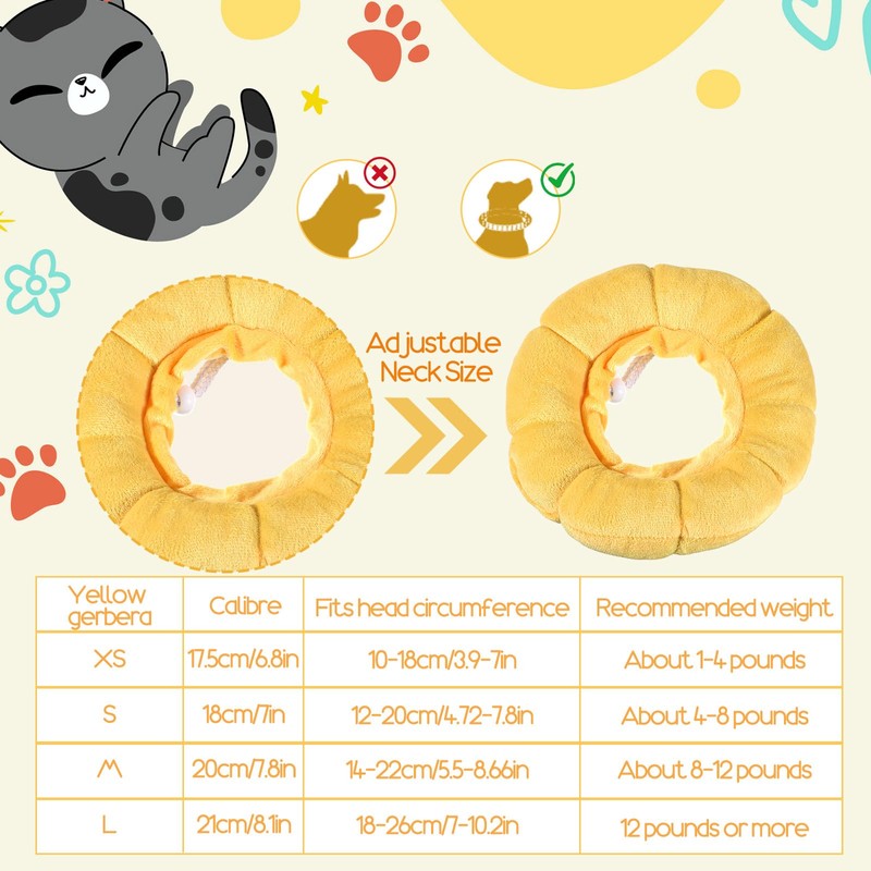 Soft Dog Cone Collar, Dog Cones After Surgery Soft, Flower