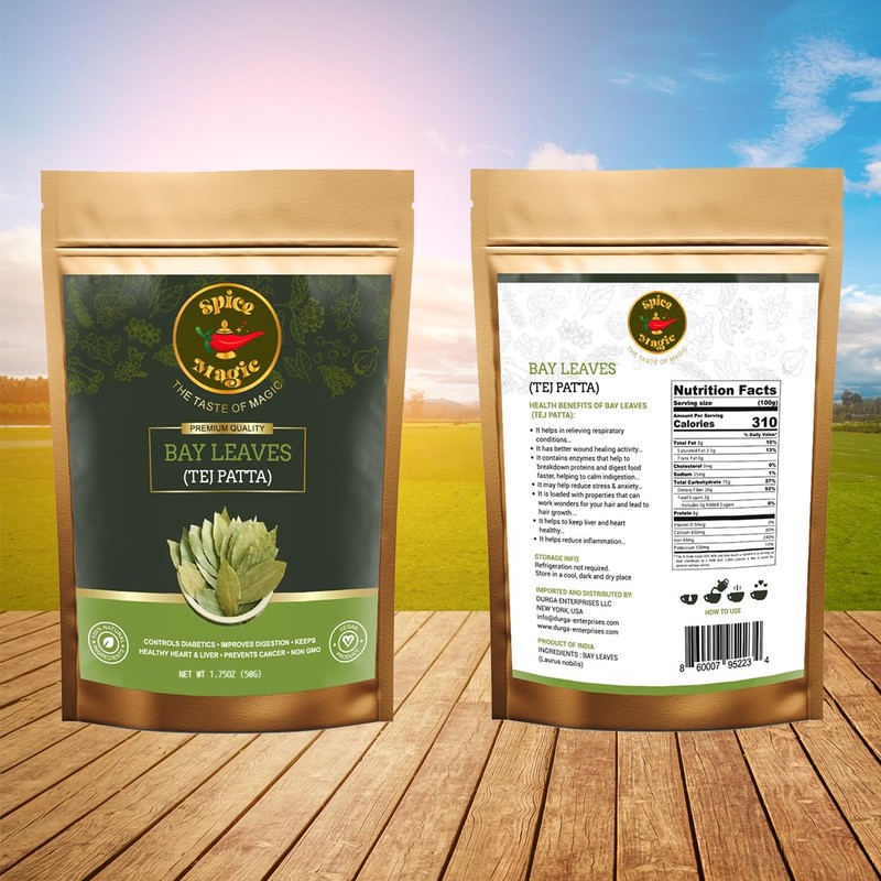 Spice Magic Bay Leaves (Tej Patta) ~ 100% Pure, Aromatic