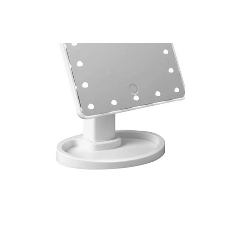 Shanrya Espejo de Maquillaje Iluminado, 16 LED de Brillo Suave