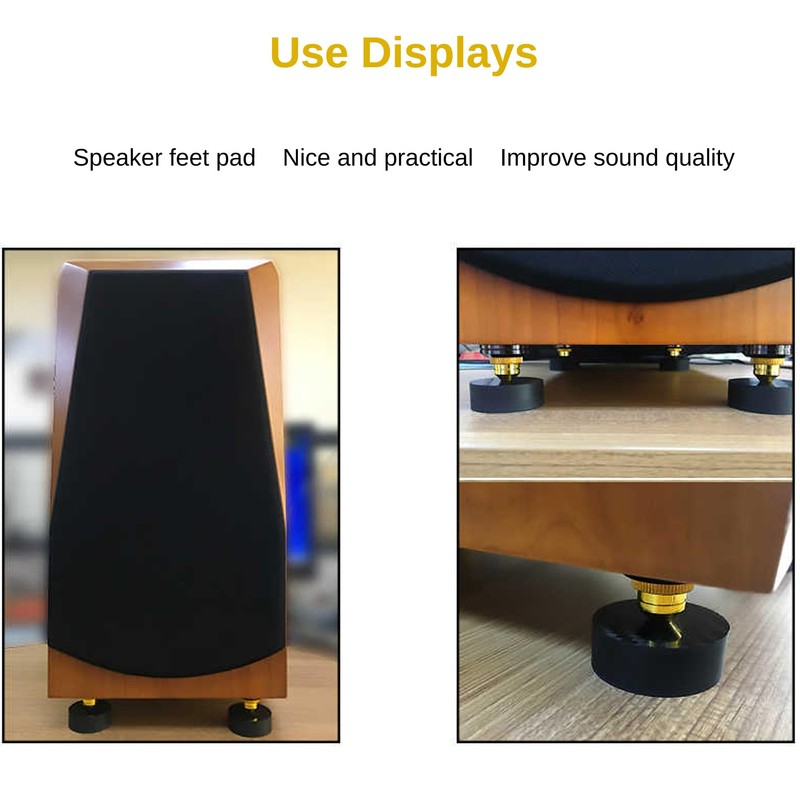 Dufray HiFi Speaker Spike Pads, Carbon Fiber Speaker Stand Feet,