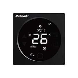 Remote Thermostat Liquid Crystal for hydroelectric Heating (Electric Floor Heating，No WiFi Version, Black)